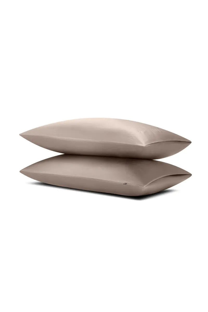 Bamboo Sateen Pillowcase Set In Truffle 1