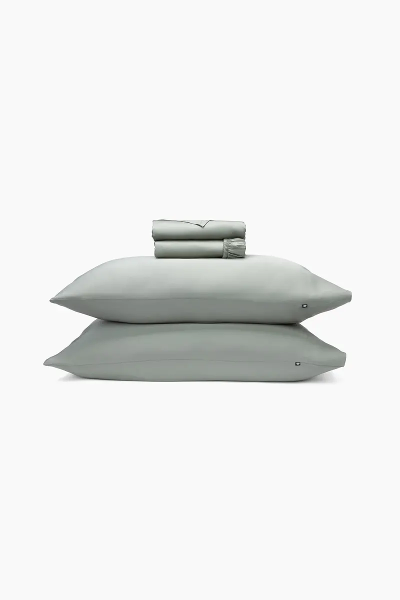 Bamboo Sateen Sheet Set In Eucalyptus 1