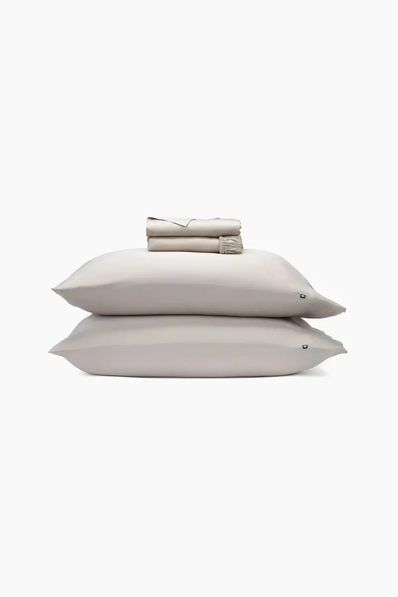 Bamboo Sateen Sheet Set In Sand Stone 1