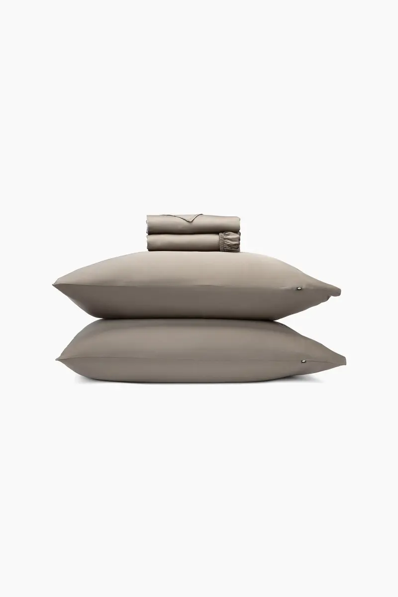Bamboo Sateen Sheet Set In Truffle 1