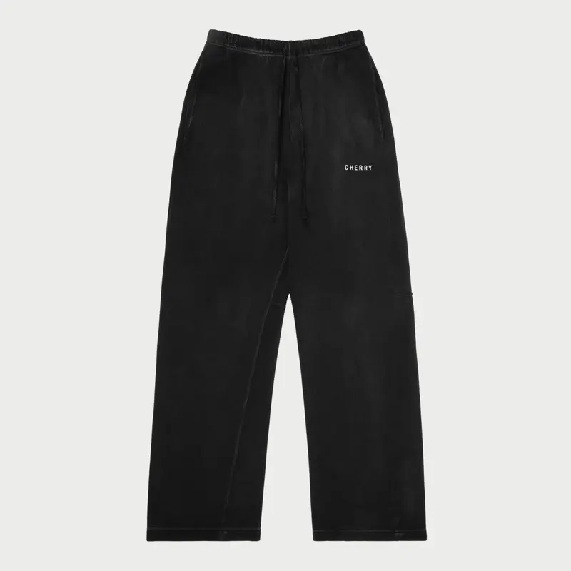 Basic Logo Parachute Sweatpants (Black) 1