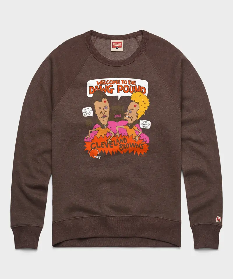 Beavis And Butt-Head X Cleveland Browns Dawg Pound Crewneck 1