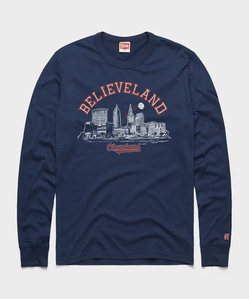 Believeland Cleveland Baseball Long Sleeve Tee 1