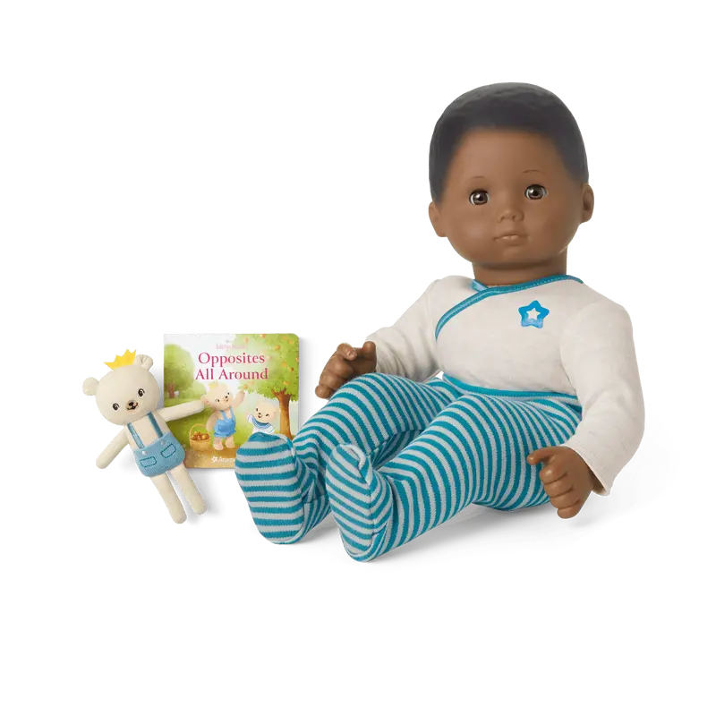Bitty Baby® Doll #1 In Soft Blue + Bear Friend & Board Book 1