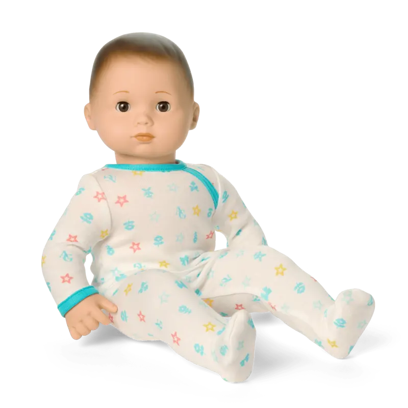 Bitty Baby® Doll #2 With Brown Hair In Pastel Blue 1