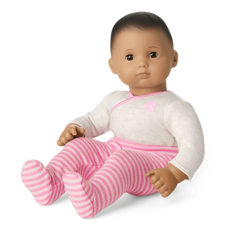 Bitty Baby® Doll #5 With Dark Brown Hair In Pretty Pink 1