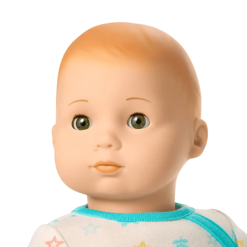 Bitty Baby® Doll #6 With Red Hair In Pastel Blue 2