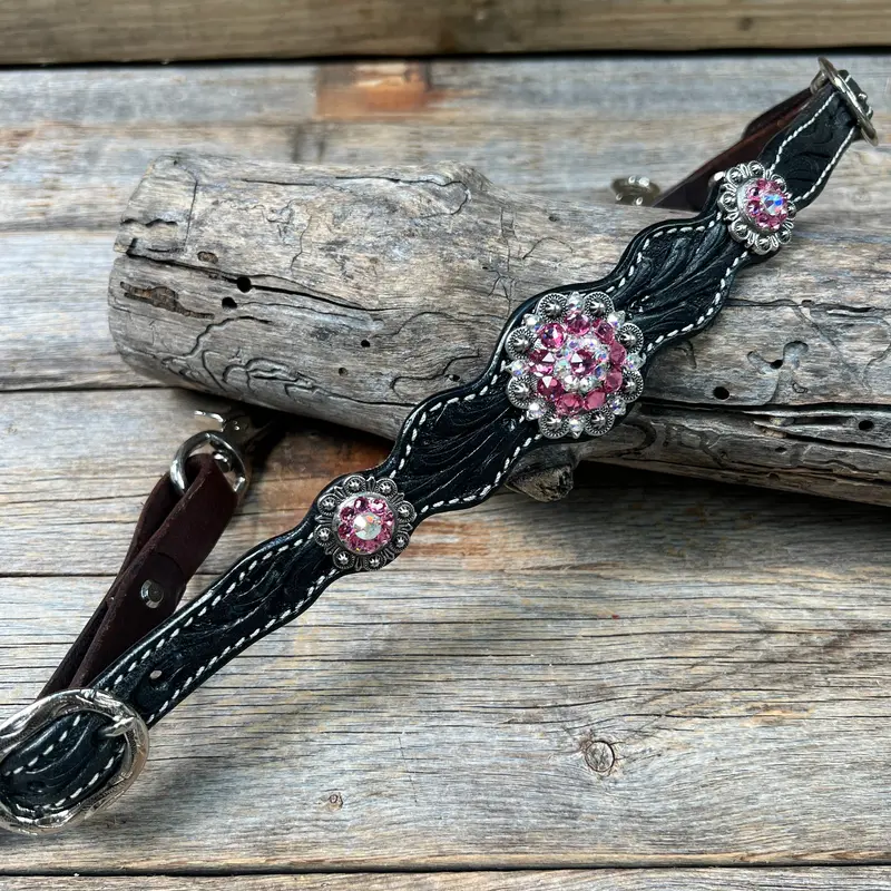 Black Floral Wither Strap #Ws109 1