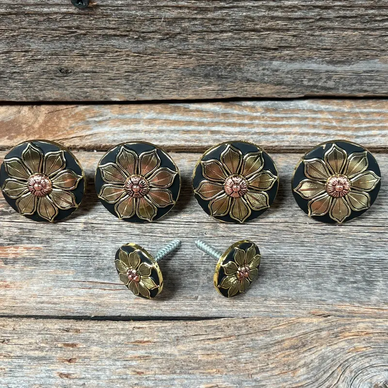 Black & Gold Sunflower Saddle Set Ssw125 1