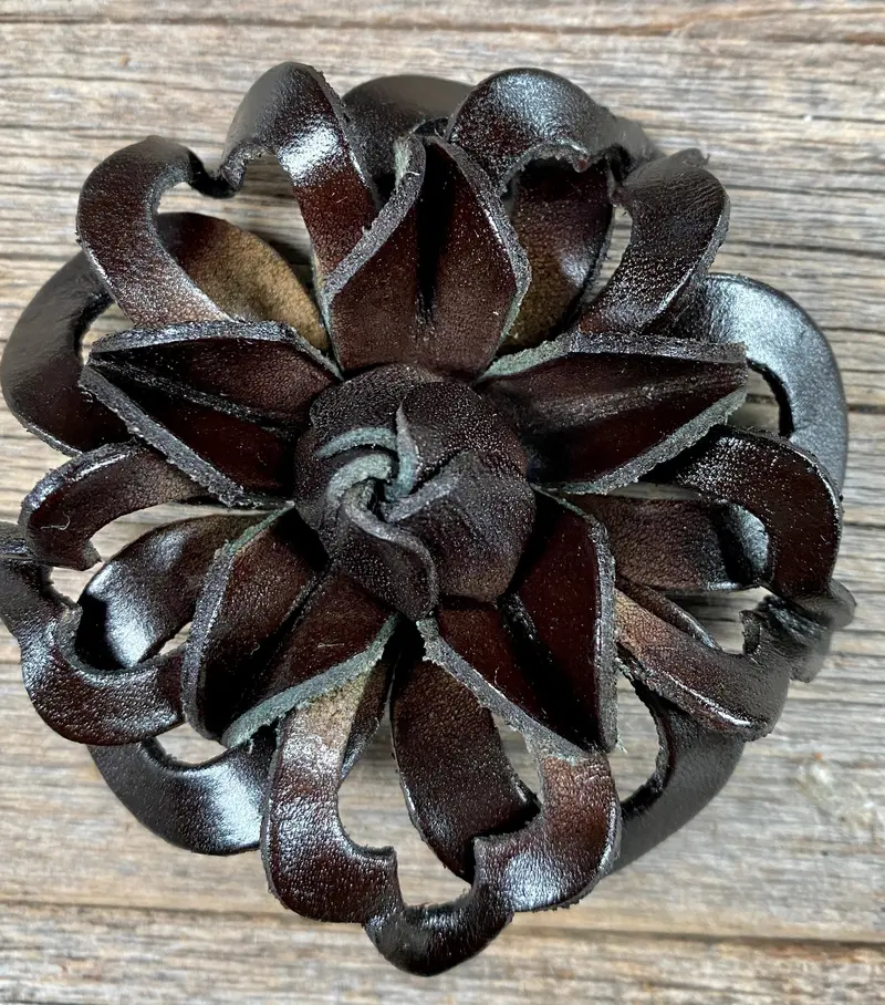 Black Lotus Leather Flower 1