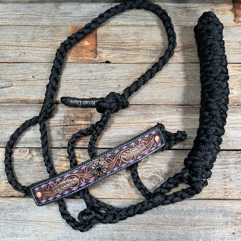 Black Mule Tape Halter - Feather And Western #Mt257 1