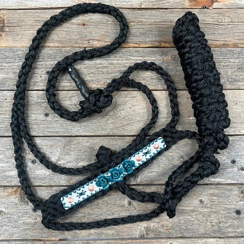 Black Mule Tape Rose Halter 7