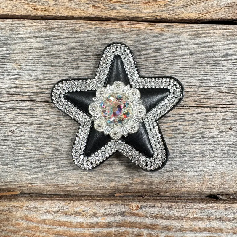 Black Small Star Rhinestone Rosette - Assorted Conchos 3