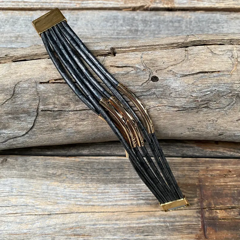 Black Snake Skin Fashion Bracelet Xi126 2