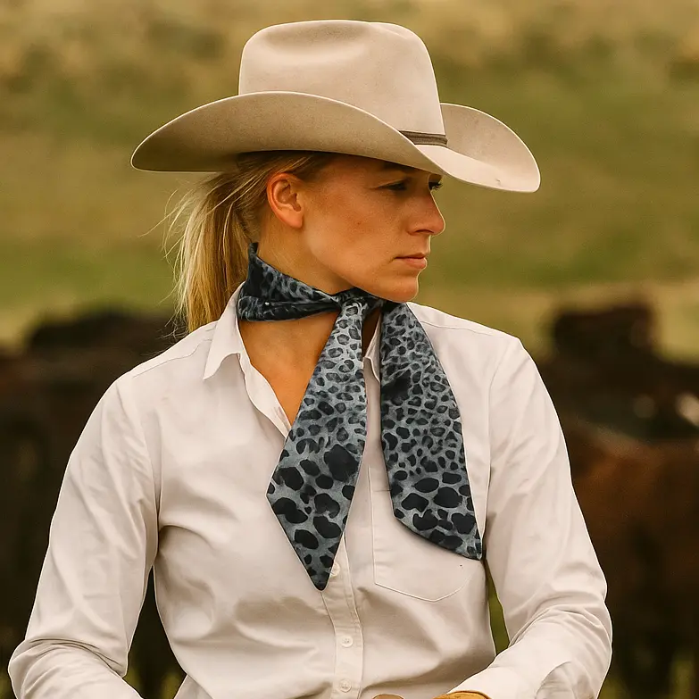 Black Western Skinny Mini Wild Rag Scarf / Cowgirl Necktie #Tw134 1