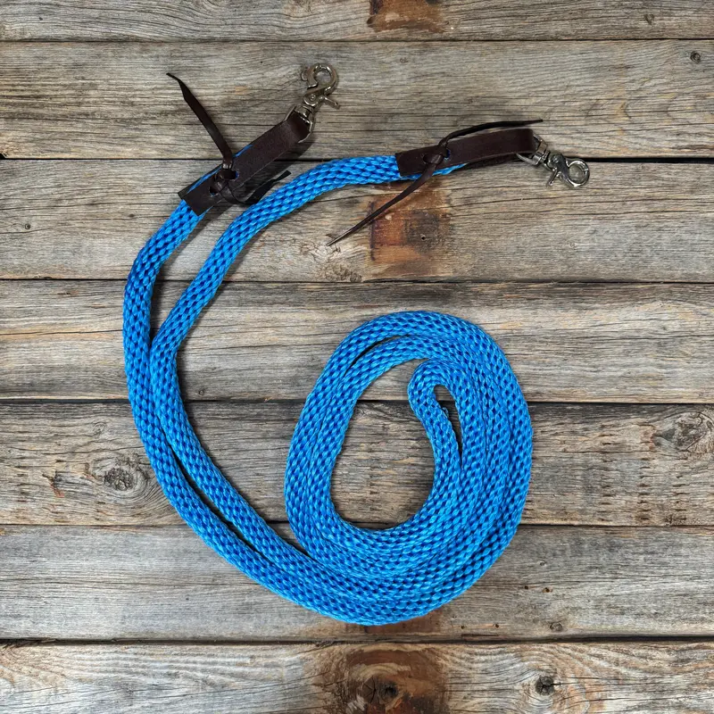 Blue Nylon Barrel Racing Reins #Nr103 1