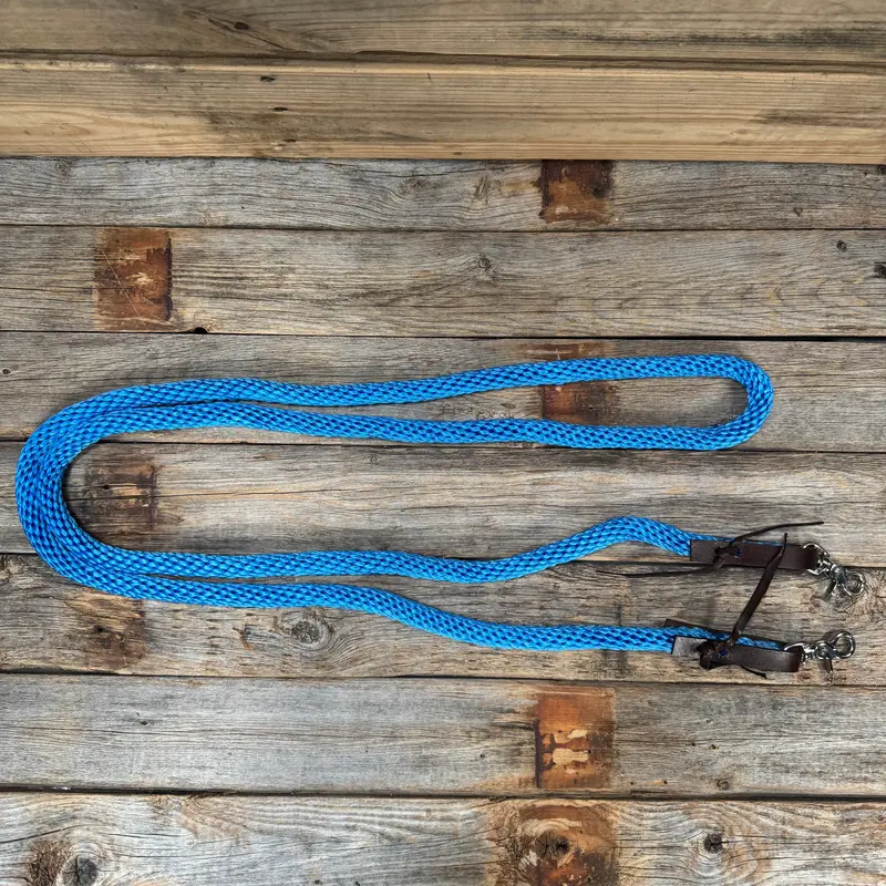 Blue Nylon Barrel Racing Reins #Nr103 2