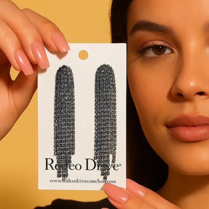 Blue Rodeo Inspired Rhinestone Dangle Fashion Earrings 2