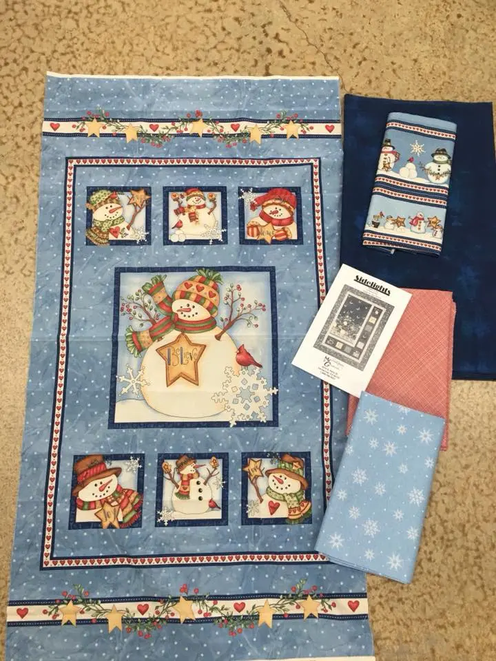 Blue Snowman Panel Kit / Sidelight  46.5 X 62.5 1