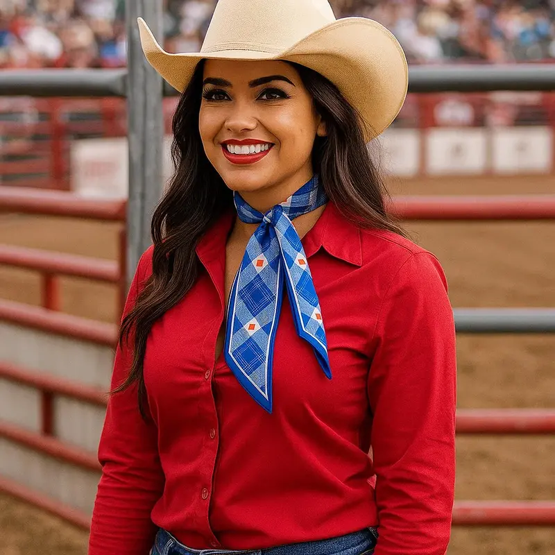 Blue Western Skinny Mini Wild Rag Scarf / Cowgirl Necktie  #Tw126 1