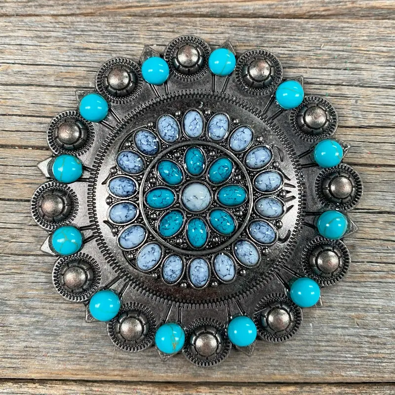 Blue & White Turquoise Concho Berry Jacket #Bjw212l 1