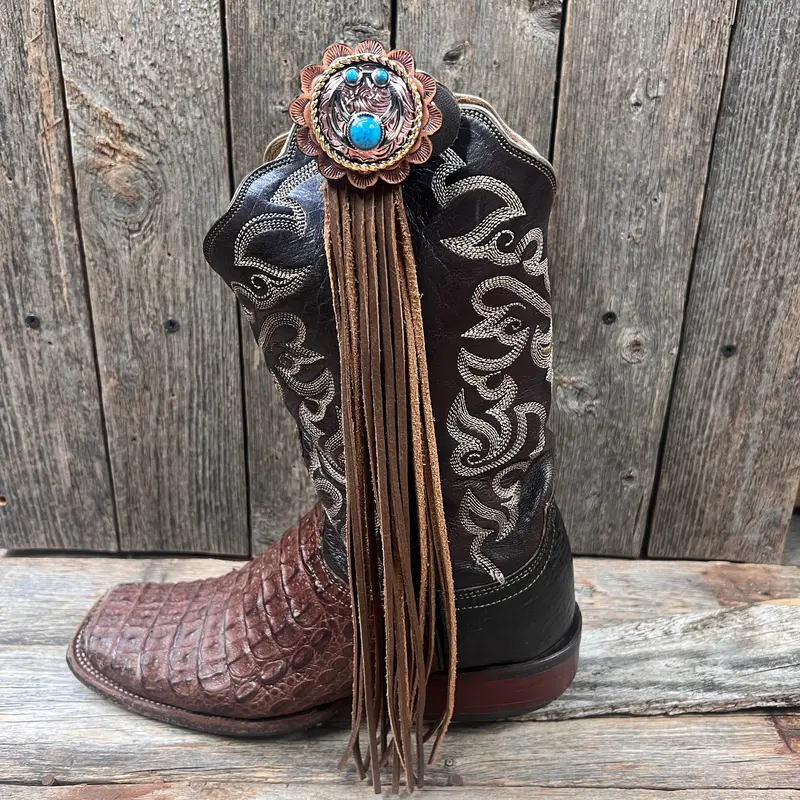 Boot Cuff Jewelry - Squash Blossom Concho - Fringe 1