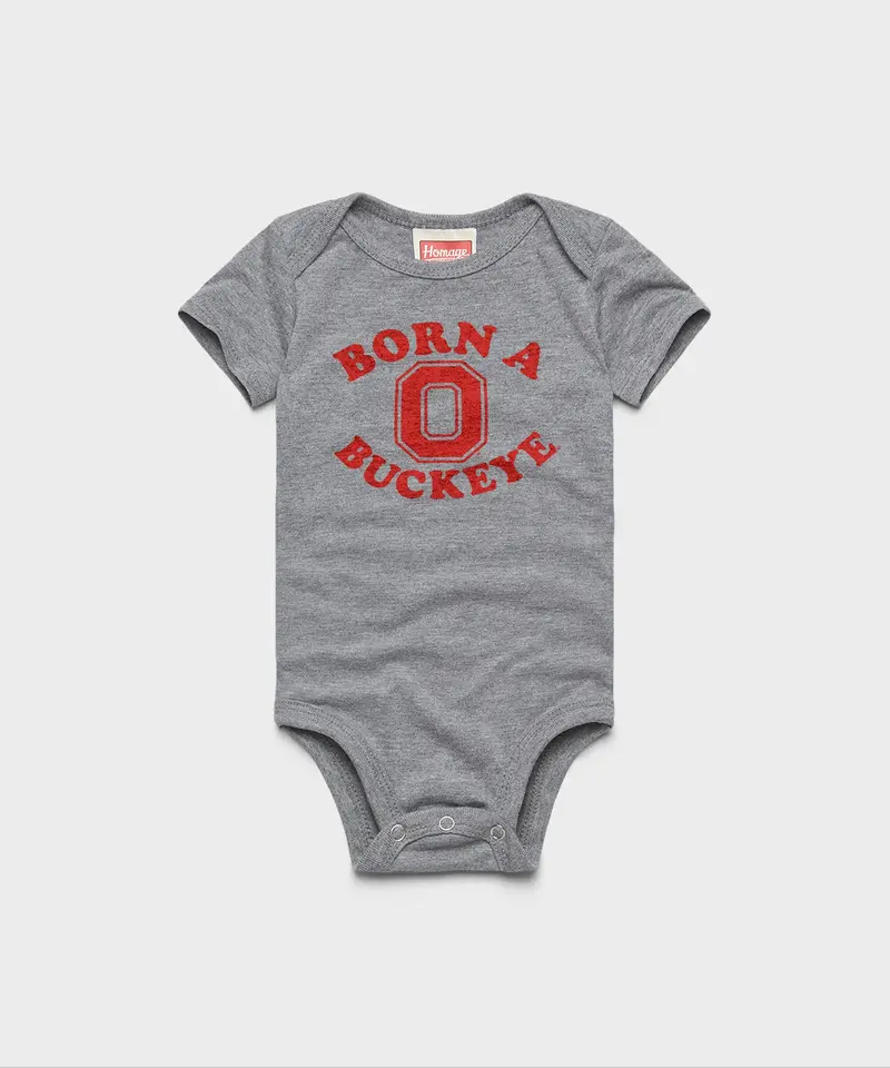 Born A Buckeye Baby One Piece 1