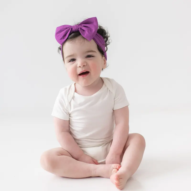 Bow Headband In Berry 1