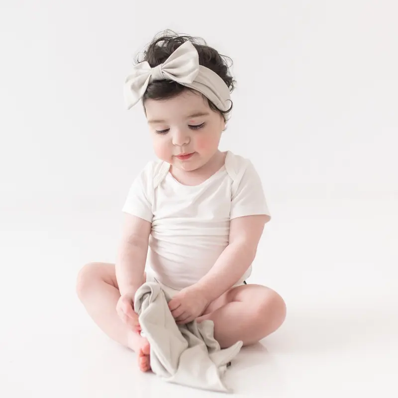 Bow Headband In Oat 1
