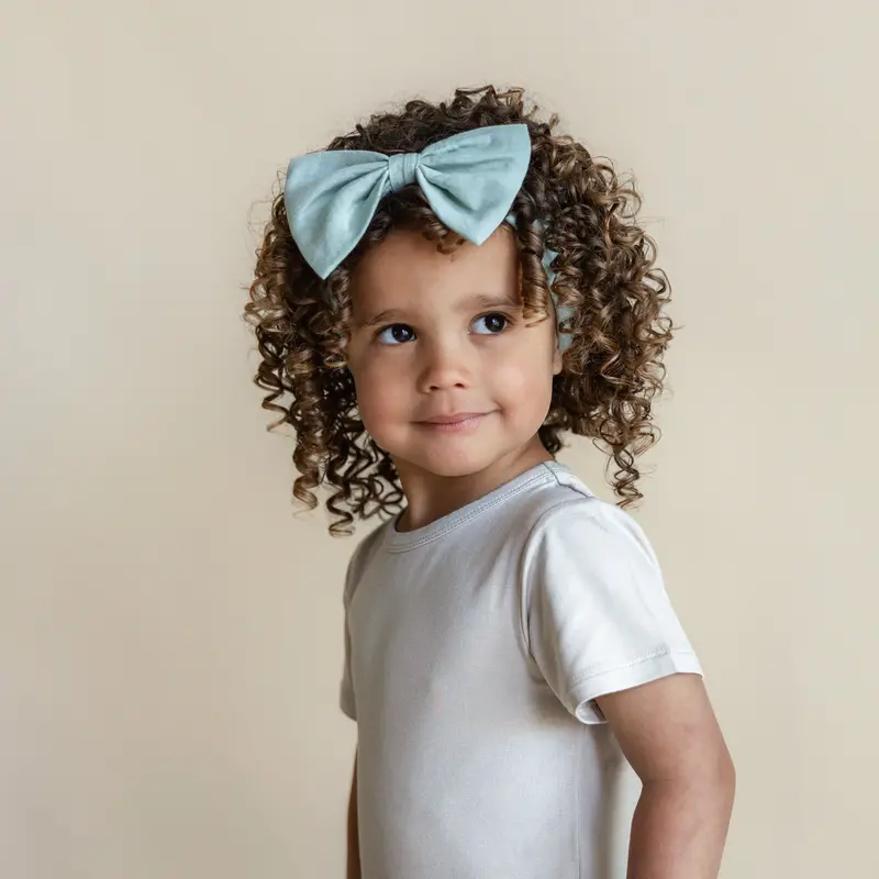 Bow Headband In Sage 1