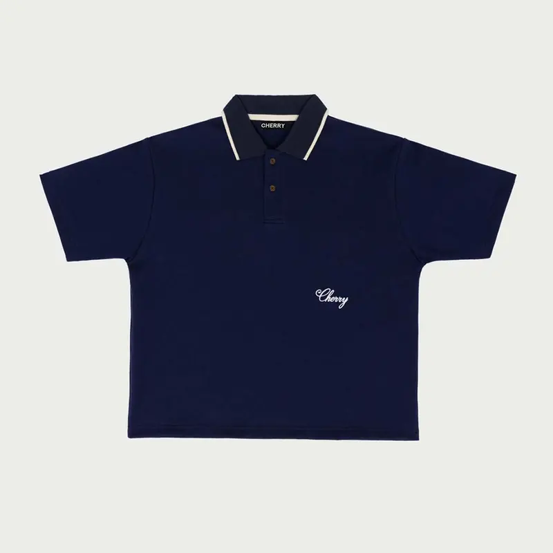 Boxy Polo (Navy) 1