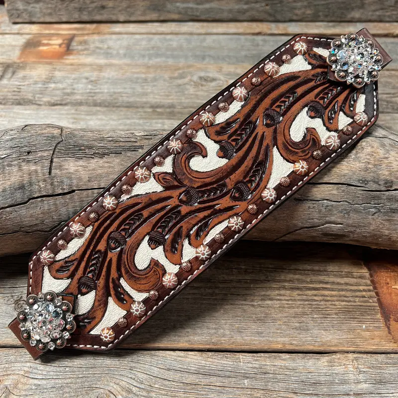 Bronc Noseband With  European Copper Conchos 1