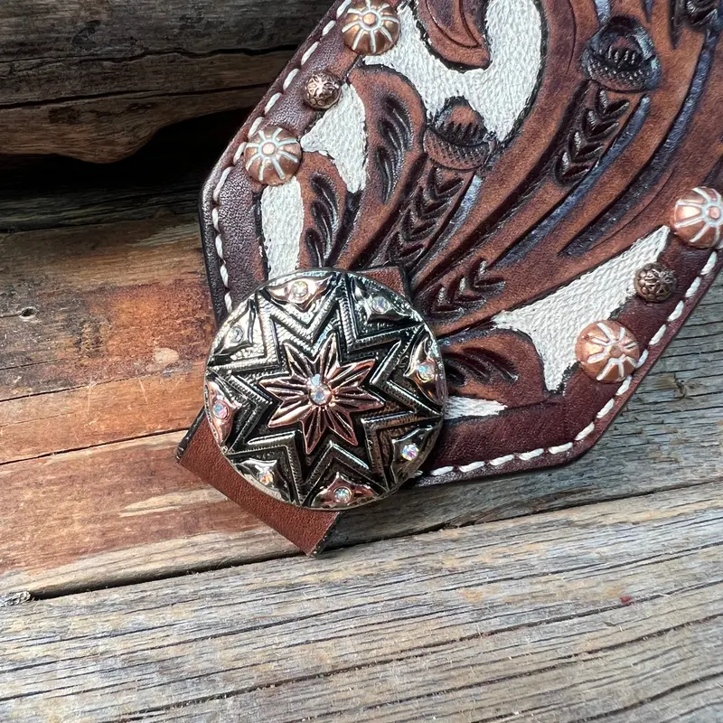 Bronc Noseband With Starburst Western Conchos 2