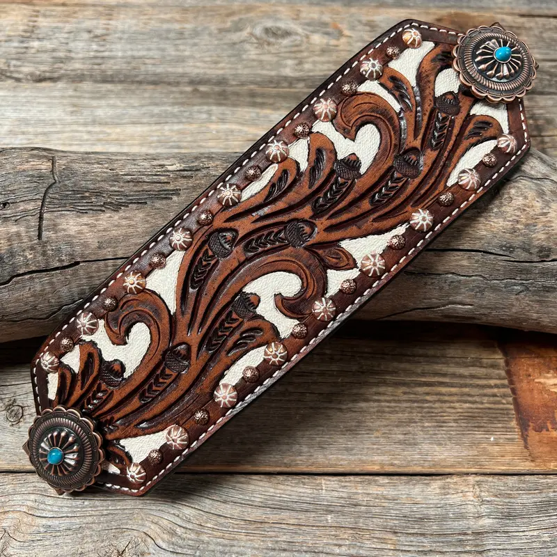 Bronc Noseband With Turquoise Conchos #Bncttq1 1