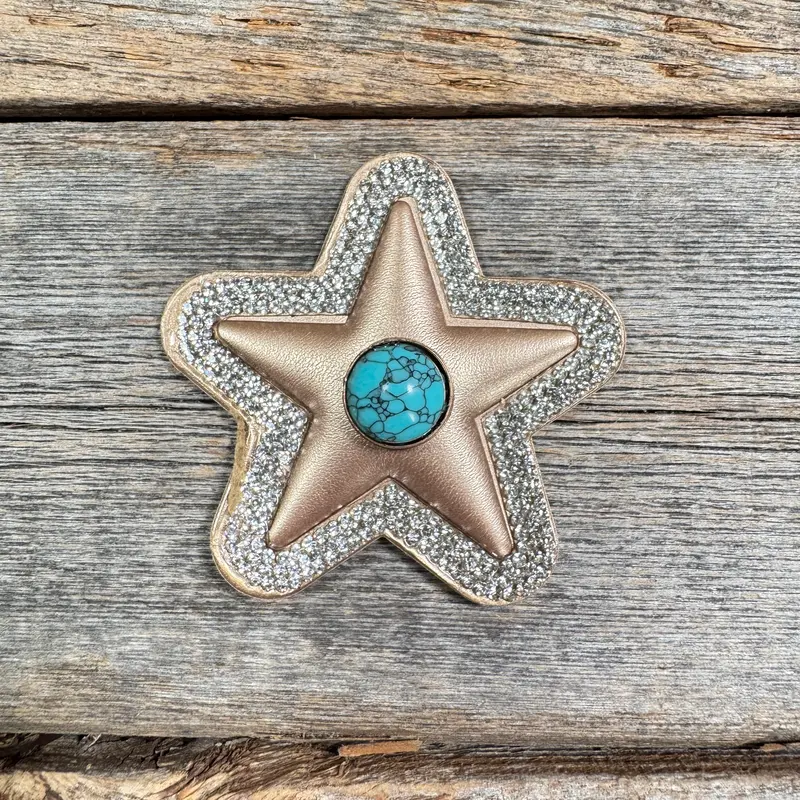 Bronze Small Star Rhinestone Rosette - Assorted Conchos 5