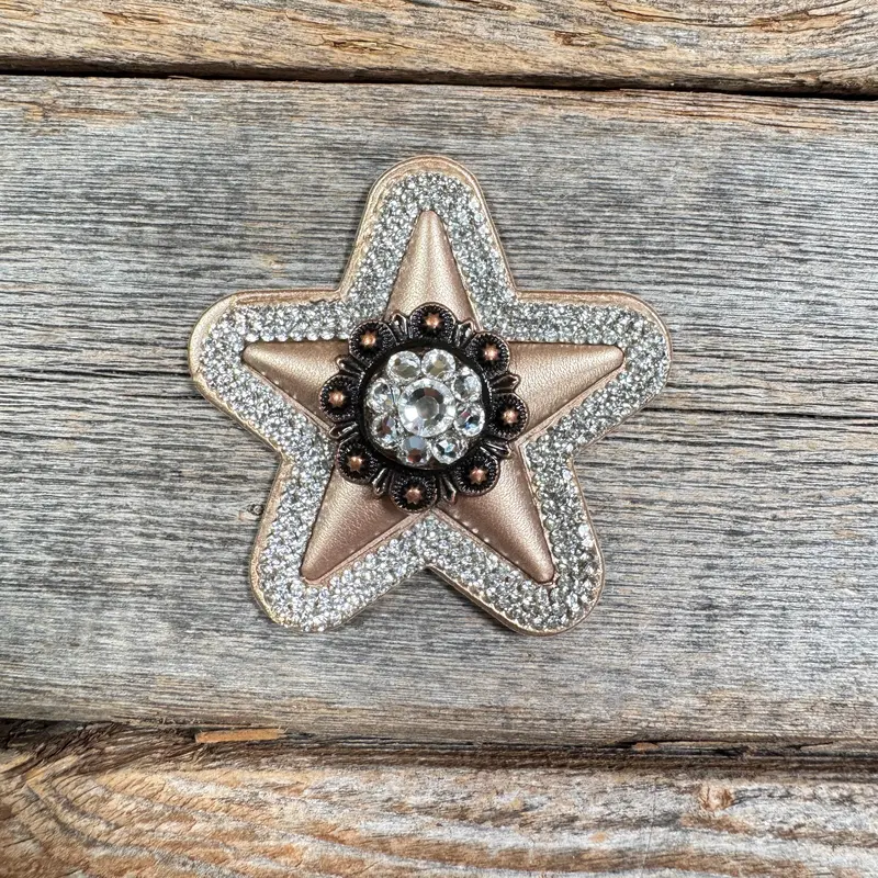 Bronze Small Star Rhinestone Rosette - Assorted Conchos 6
