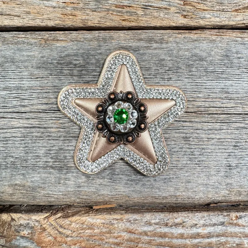 Bronze Small Star Rhinestone Rosette - Assorted Conchos 6