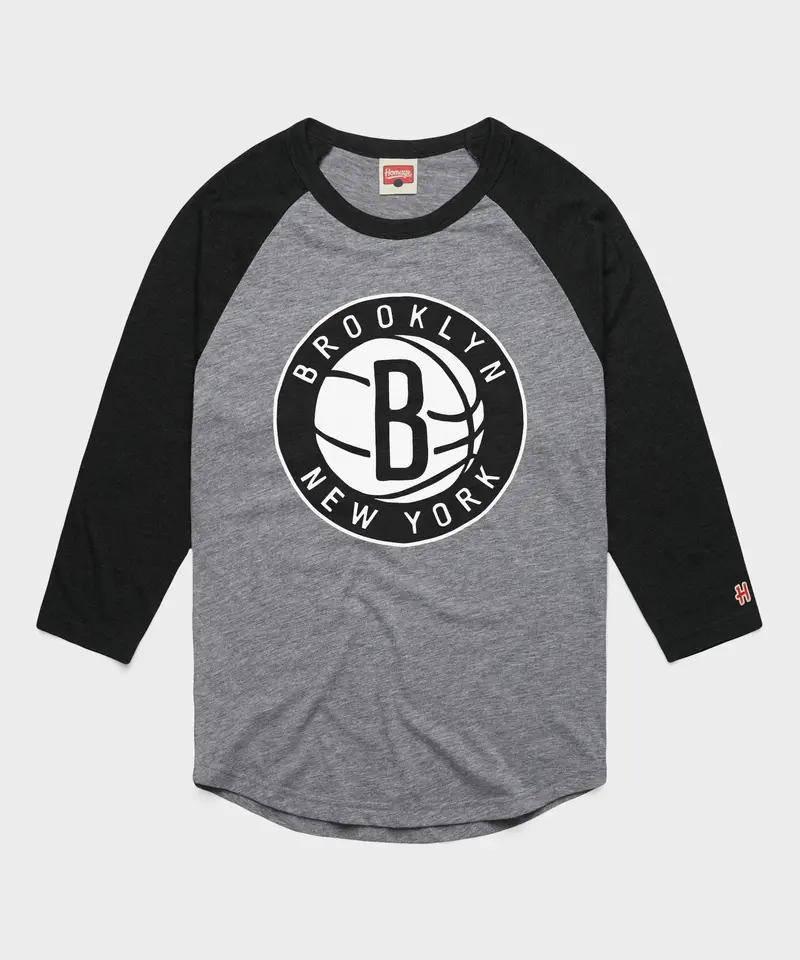 Brooklyn Nets Logo Raglan 1