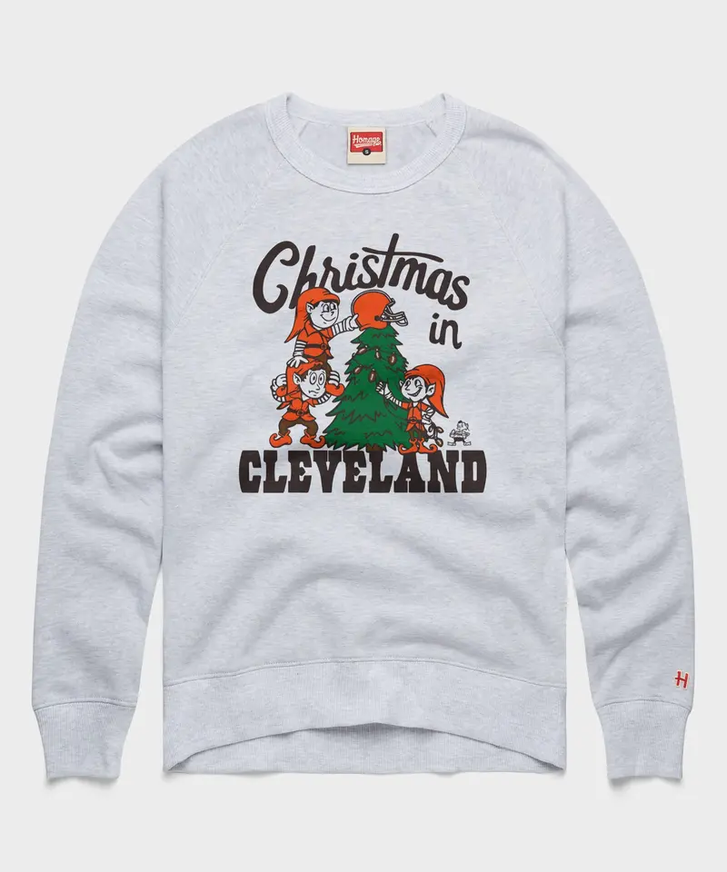 Browns Christmas In Cleveland Crewneck 1