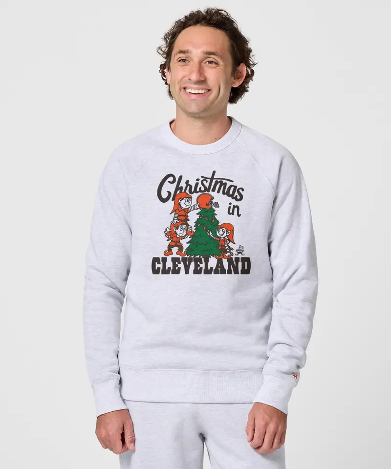 Browns Christmas In Cleveland Crewneck 3