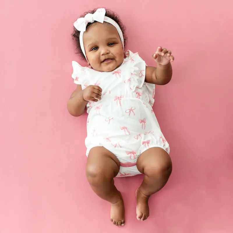 Bubble Romper In Bow 1