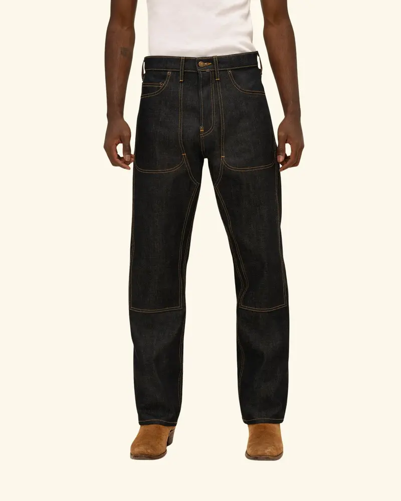 Buckle Back Denim Double Knees 3
