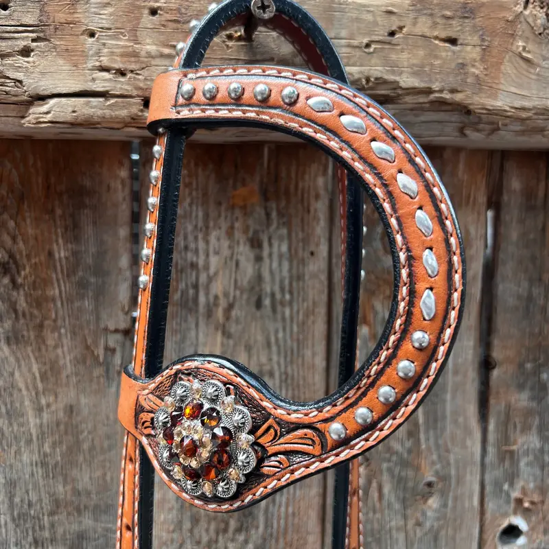 Buckstitch One Ear Headstall / Bridle #Oe123 2