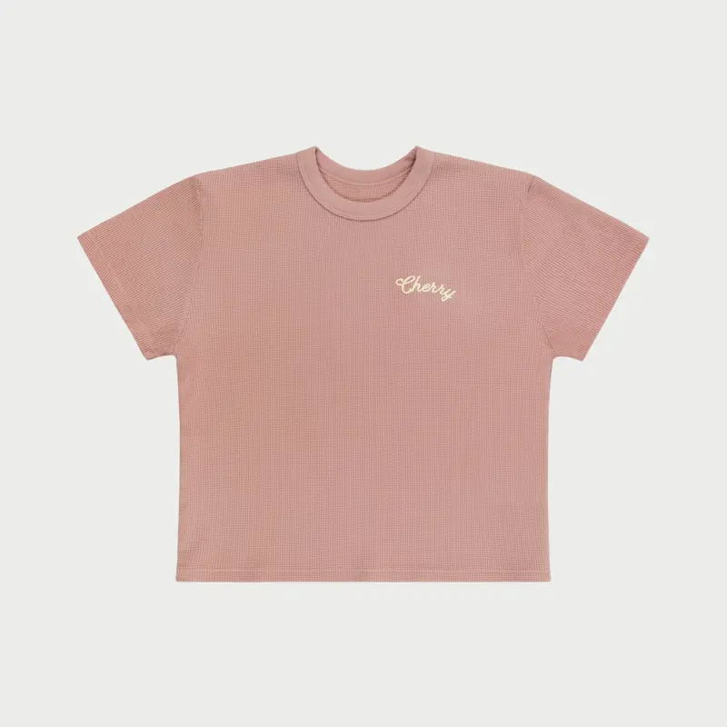 Built To Love Thermal Baby Tee (Rose) 1