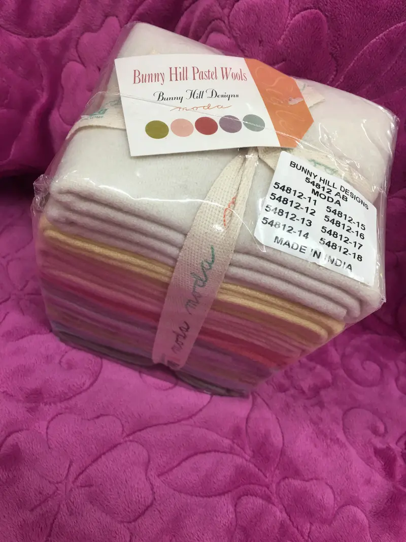 Bunny Hill Pastel Wools Fat Qtr. Bundle  -  54812Ab 1