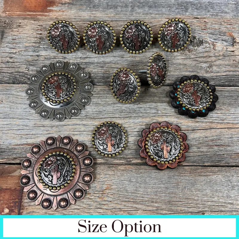 Cactus And Flower Western Concho W219 1