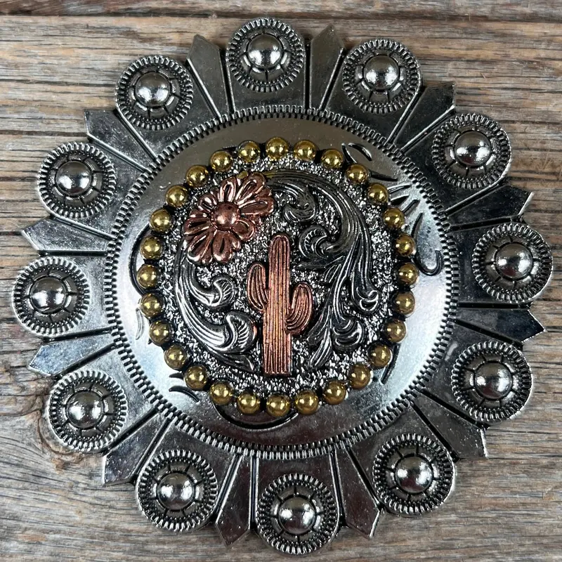 Cactus And Flower Western Concho W219 3