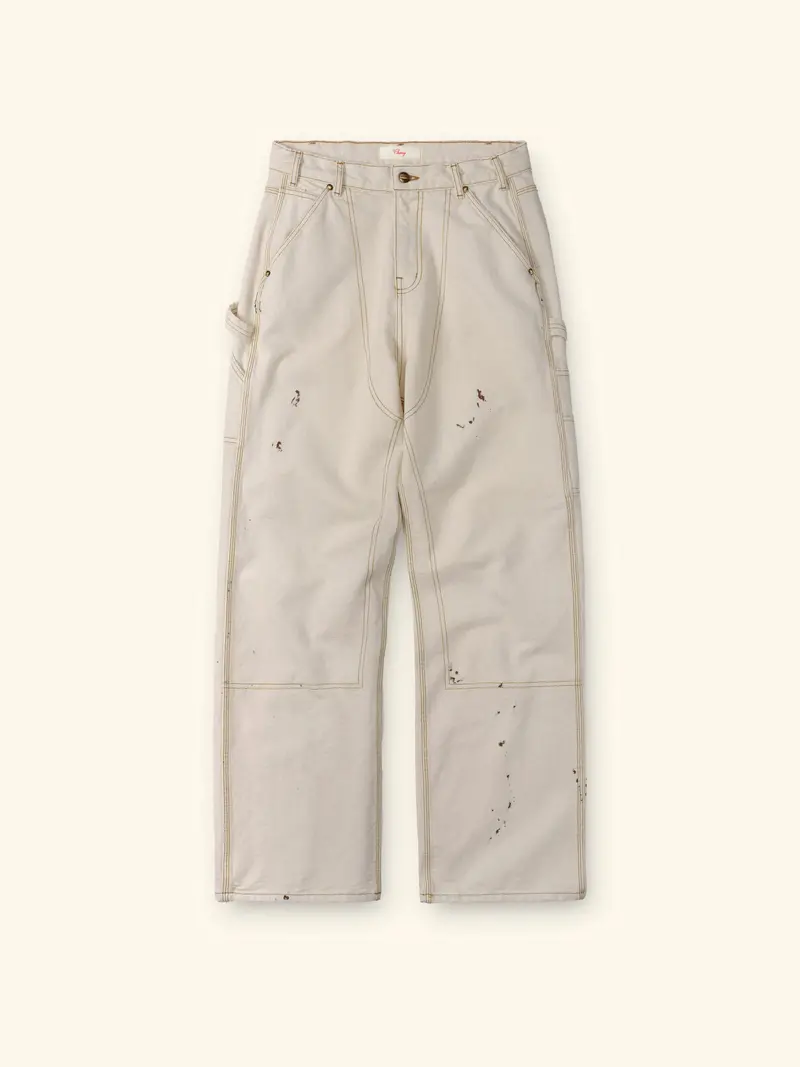 Canvas Carpenter Pant (Vintage White) 1