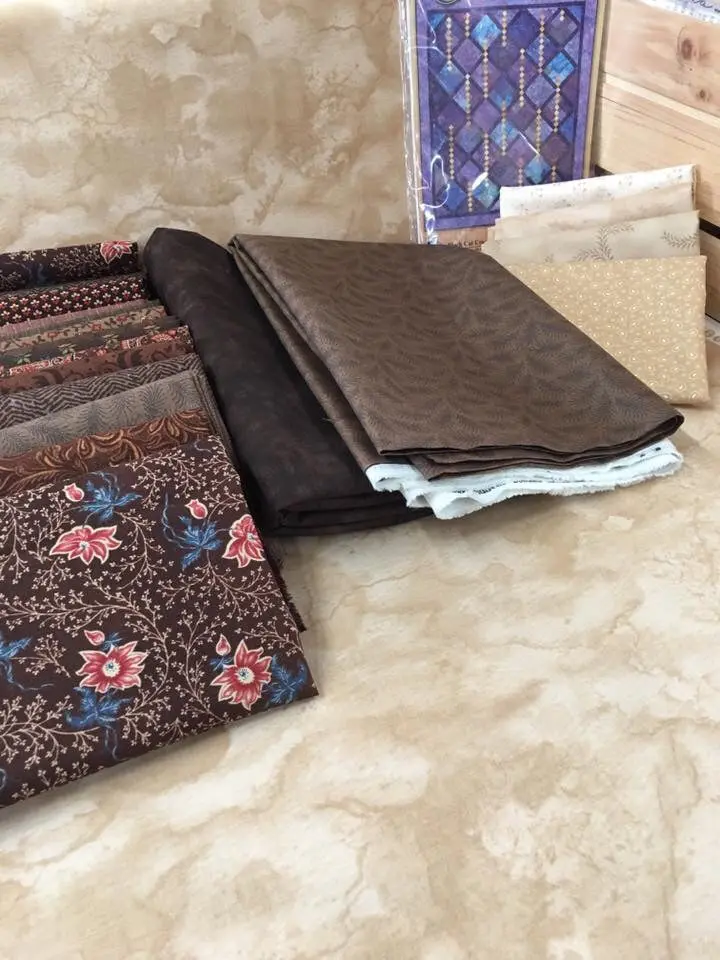 Cascades In Brown Kit (Fabric & Pattern)  Fabric Color Various Shades Of Brown. Quilt Size 71 X 86. 1