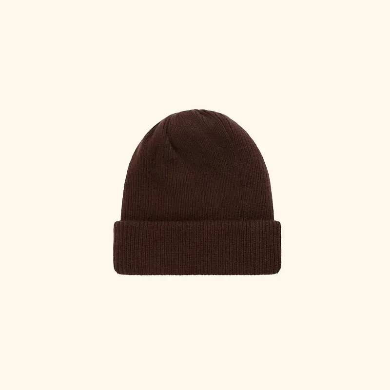 Cashmere Beanie (Brown) 1